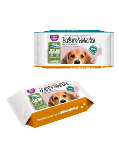 TOALLITAS HIG. ANIM. OJOS Y OREJAS MYPUPPY...