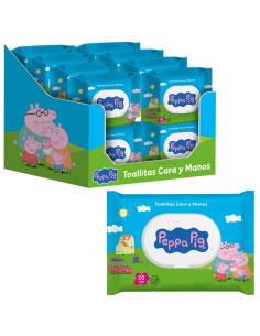 TOALLITAS CARA Y MANOS PEPPA PIG BREVIA 16UD